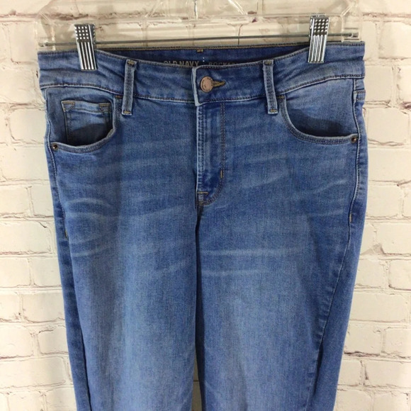 Women’s Old Navy Rock Star Mid-Rise Blue Medium Wash Denim Jeans - Size 6 - Picture 2 of 7
